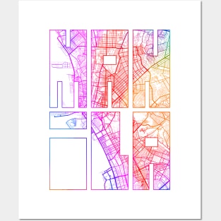 Manila, Philippines City Map Typography - Colorful Posters and Art